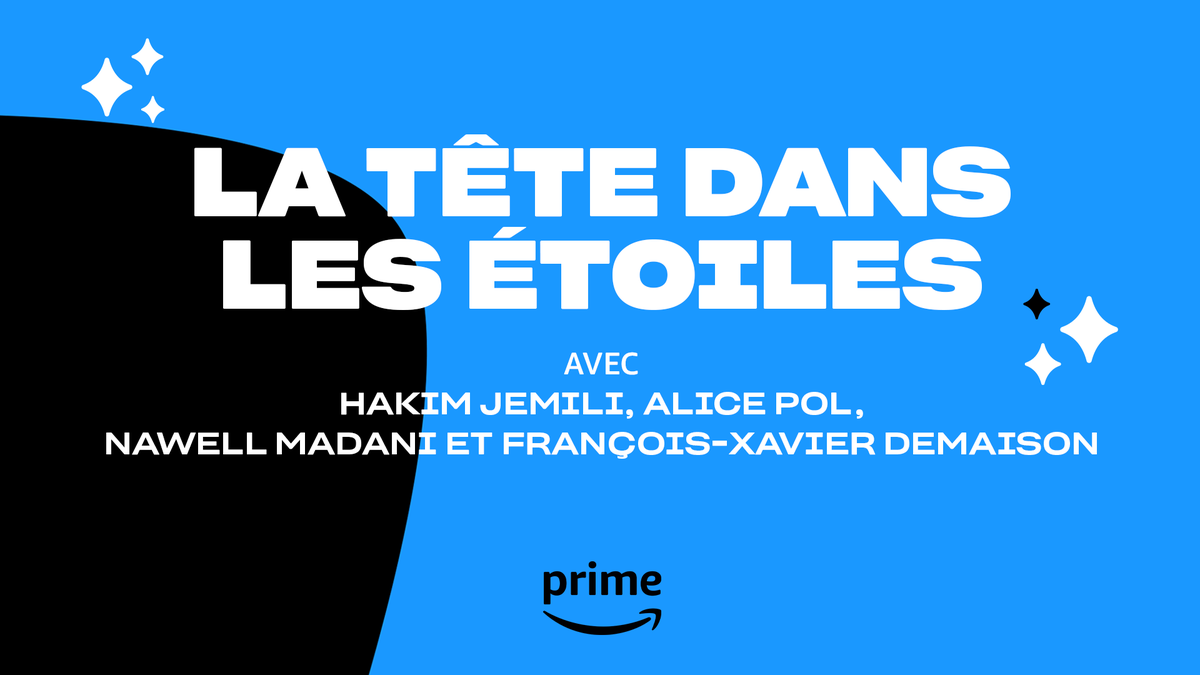 PrimeVideoFR's tweet photo. On va aussi envoyer @HakimJemili dans l’espace.

C’est le pitch de LA TÊTE DANS LES ÉTOILES : un trentenaire flemmard sans ambition particulière se retrouve propulsé dans l’ISS ! Avec aussi Alice Pol, François-Xavier Demaison et Nawell Madani. #PVPFrance2023 https://t.co/saerBkUEhr