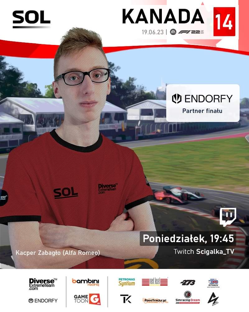 mateuszielinski's tweet photo. Fakt #6 - ostatni
Za około 2 godziny rozpocznie się transmisja z wyścigu, który przejdzie do historii #solF1 - tak wielkich emocji nie mieliśmy od roku, kiedy to Krutyj, Zabagło, Krutul i Ślusarczyk mogli zdobyć tytuł w finale Sezonu 7.
Bądźcie z nami na twitchu scigalka_tv! https://t.co/DlXRFeeUQ0