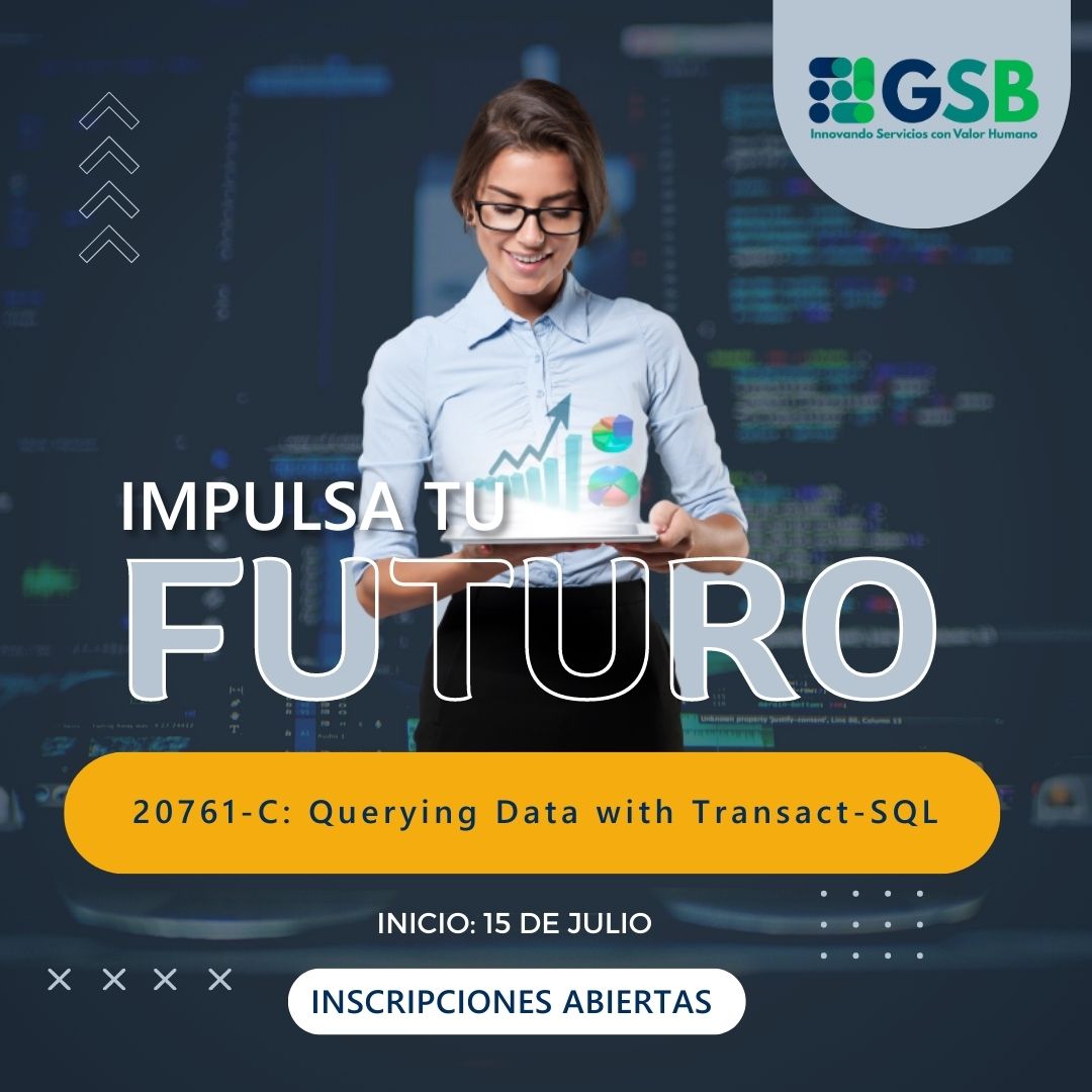GlobalServicesB's tweet image. 👉Logra comprender el lenguaje #TransactSQL que se utiliza en todas las disciplinas relacionadas con SQL Server: administración de bases de datos, desarrollo de bases de datos e inteligencia empresarial gsb.lat/cursos/queryin…