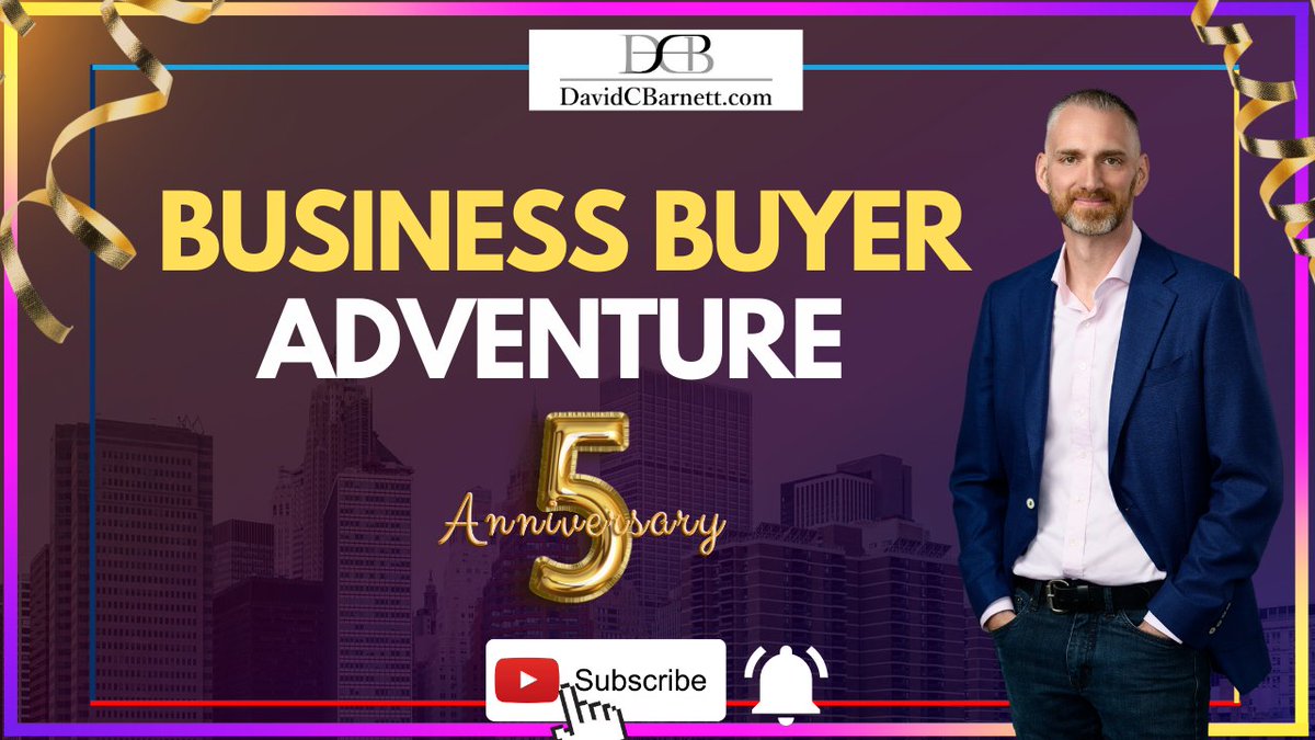 LIVE NOW!-  Business Buyer Adventure 5th anniversary. Tune in and as we’ll be discussing what it’s like to search for and buy a small business and what membership in the group means to these members. Set your reminder on YouTube here: youtube.com/live/c3YpraF-V…