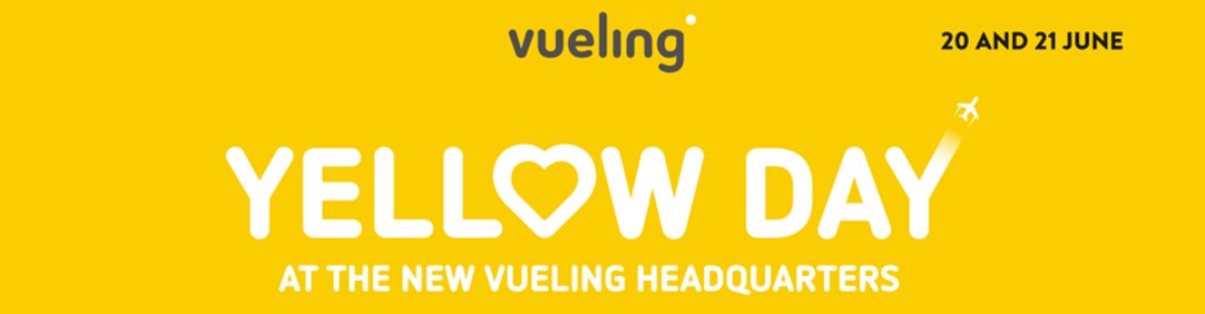 We are celebrating #YellowDay, the happiest day of the year, with a @Vueling #presstrip. We are inviting well-known aviation titles to get behind-the-scenes access to Vueling’s brand new HQ in Barcelona and learn more about the airline’s strategy and exciting plans for the UK.
