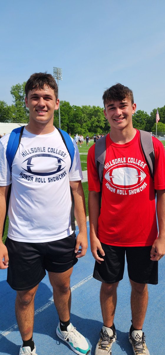 GabeThemar's tweet photo. Great to be back at the @Hillsdale_FB Honor Roll Showcase! Thanks to all of the Coaches, it was another great experience! @mdwestathletics @CoachDeckard @CoachShreff @coach_galvan @CoachHHaygood @ecard6568 @PStuursm @jacobpardonnet @DebeljakGreg @CoachP_Alma @JesuitTigers_FB https://t.co/vU2heXfpIz