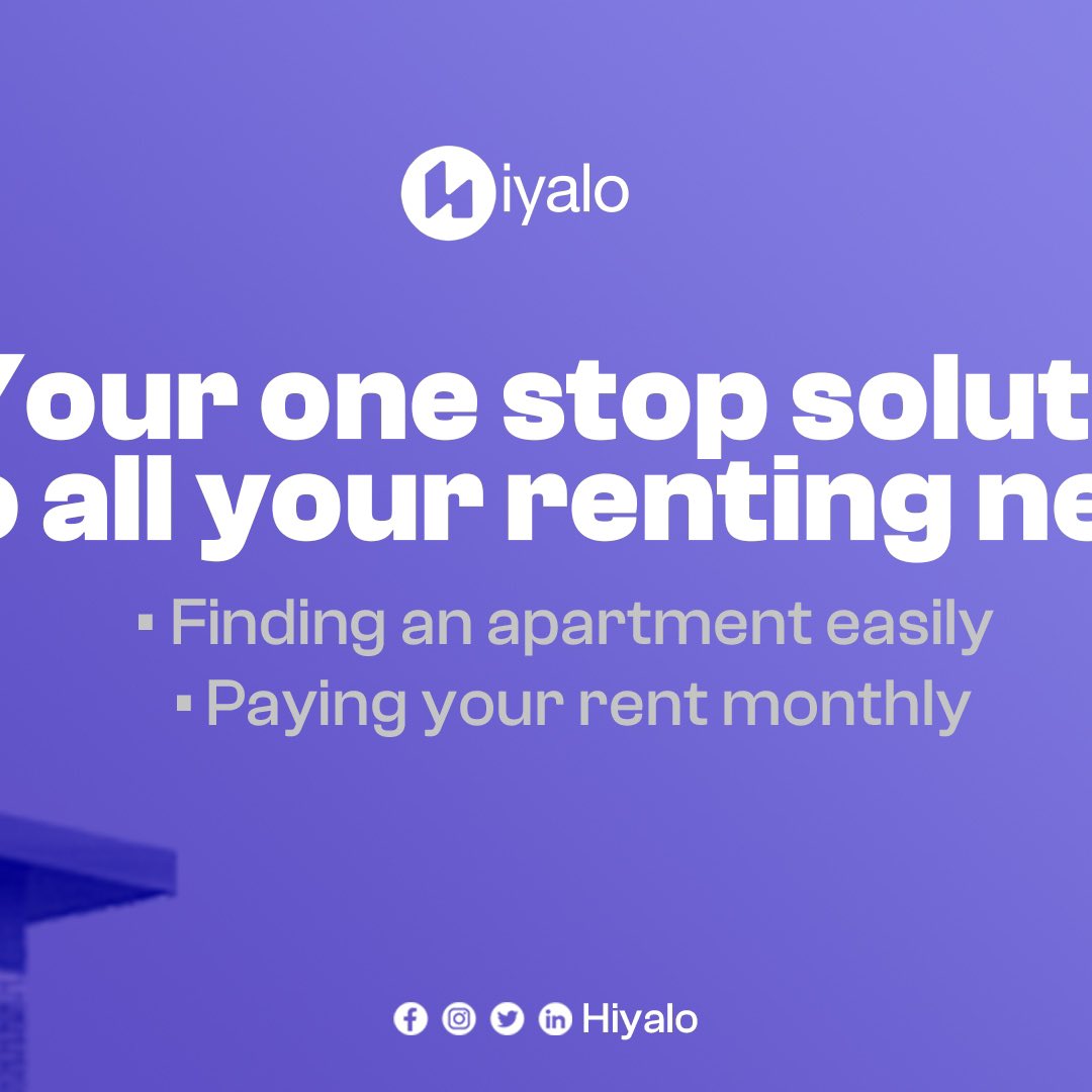 Hiyalohq's tweet photo. Renting is made easy with Hiyalo, whatever your rent needs are, we got you covered.
#renteasy #smartrenting #lagosproperties #rentfinancing #monthlyrent https://t.co/A7hghAq6Ec