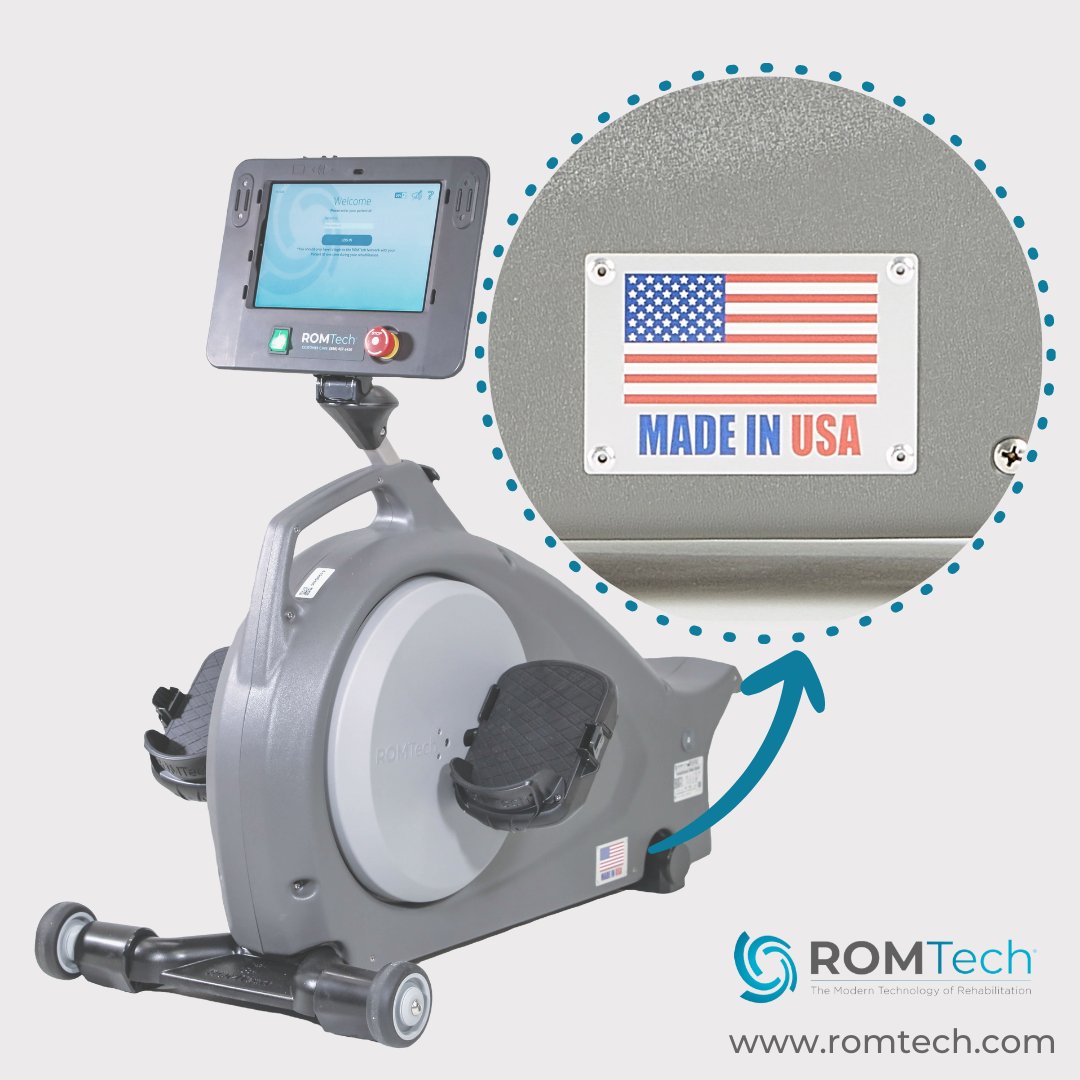 ROMTechnologies's tweet photo. The PortableConnect® is proudly made in the US.
Learn more about the Modern Technology of Rehabilitation and how our device is revolutionizing post op knee and hip surgeries all over the US.
https://t.co/JVBJ06IS5p
#MedTech #Teletherapy #PortableConnect #KneeSurgery https://t.co/UcELDtTLTN