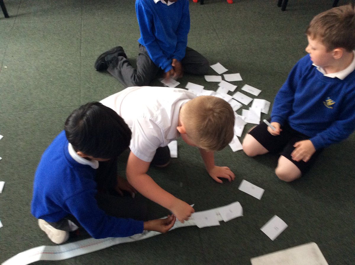 GSPSFrance's tweet photo. In @GSPSFrance @GwladysStPrim today the children had to order numbers and number words correctly in their @TeachActive lesson. They used a giant number line to support them. #GSPSMATHS https://t.co/DqjRYBXwGG