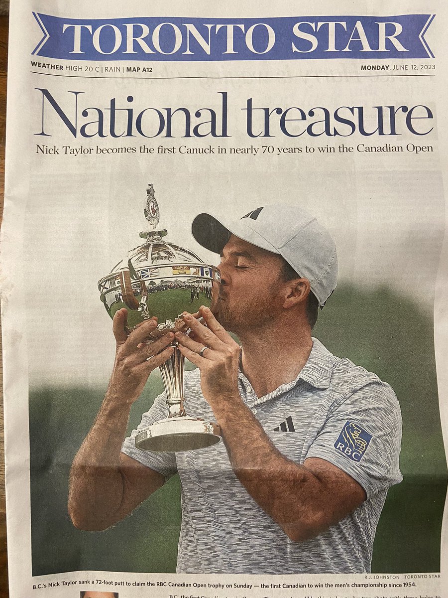 Love the pics coming today, like this as the cover of our newspaper….