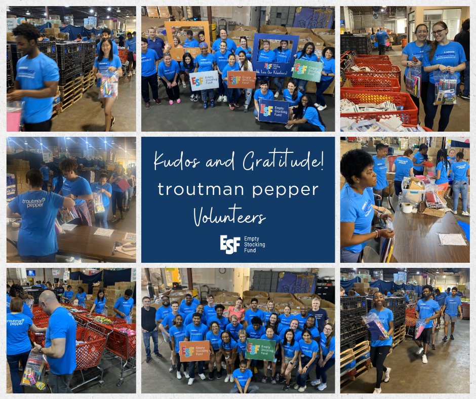Last week -- during their Week of Service --  volunteers from @TroutmanPepper assembled 3,800 Student Supply Kits to help economically disadvantaged children start next school year equipped to excel! Thanks!🤩🤩

#troutmanpepperserves #volunteer #ESF #atlanta #studentsupplykits