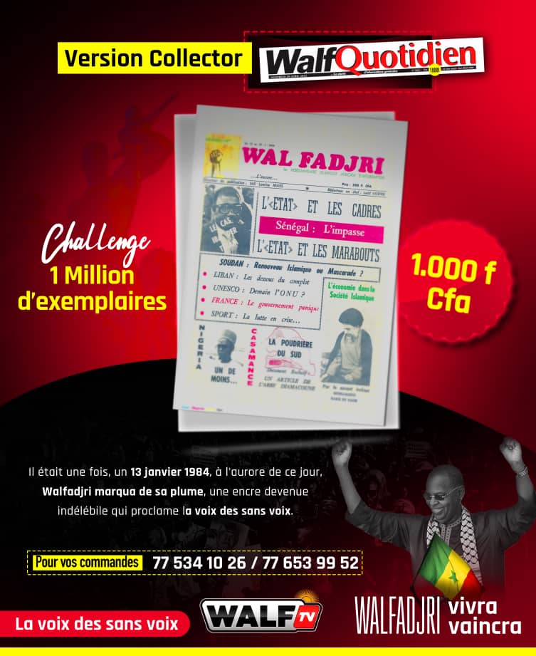 walfadjrisn's tweet photo. À la demande générale, le groupe Walfadjiri a décidé de tirer 1 million d’exemplaires du 1er numéro du journal.
Merci pour le soutien, les encouragements et votre fidélité à Walfadjri ! 
N'hésitez pas à vos abonner massivement sur l'ensemble de nos plateformes de diffusion https://t.co/WHy6RhMSRq