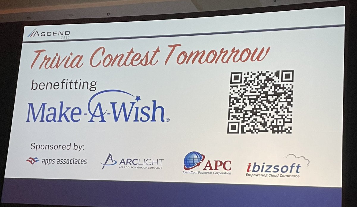 oatugmohan's tweet photo. Donate to Make a Wish Foundation @MakeAWish and get a seat for the Trivia Game at #Ascend2023 #OHUG #OATUG https://t.co/NO2MwMOlUT