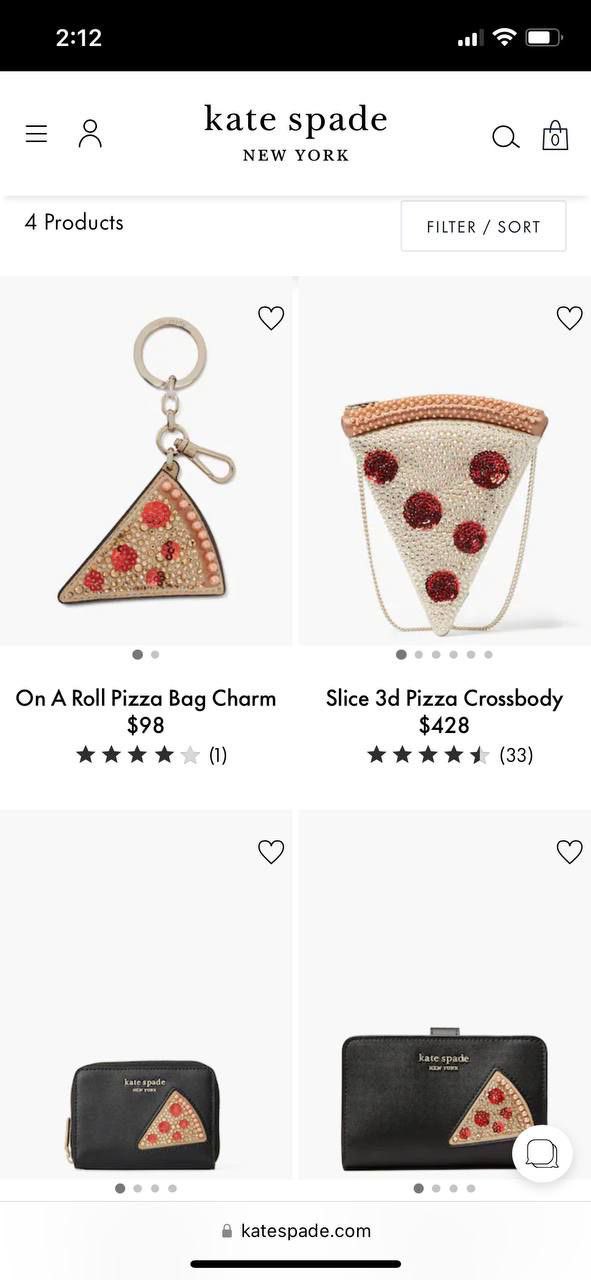 kate spade Pizza My  ピザマイハート ペンダント