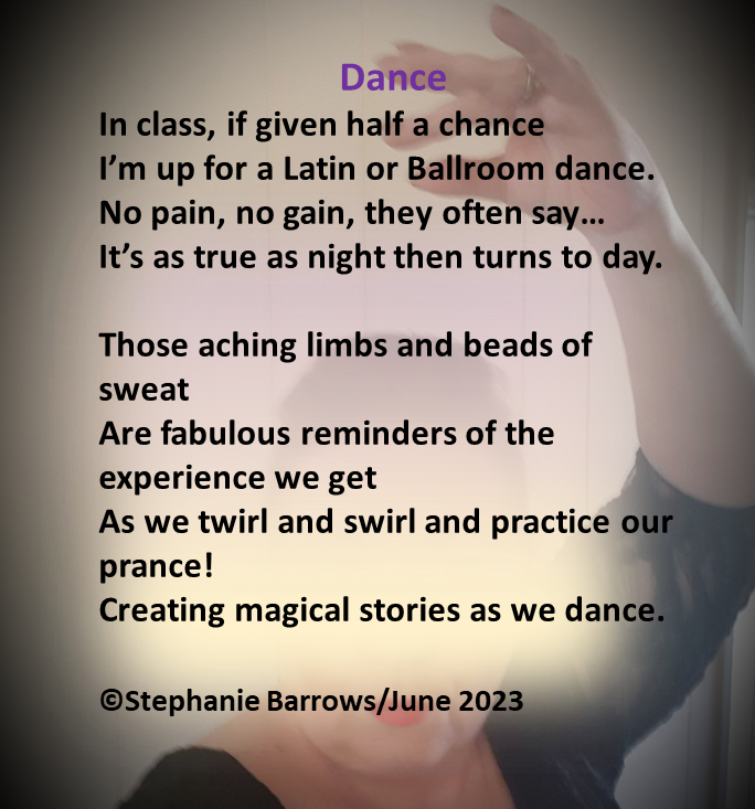 #12MinuteChallenge Poem today reflecting on a wonderful weekend of dance.  More at instagram.com/p/CtYyoppIz5B/
#MondayMotivation #MondayVibes #Dance #DanceClasses #64MillionArtists #WritingCommunity #Community #Collaboration #NoPainNoGain #PracticeMakesPerfect #PracticeMakesProgress