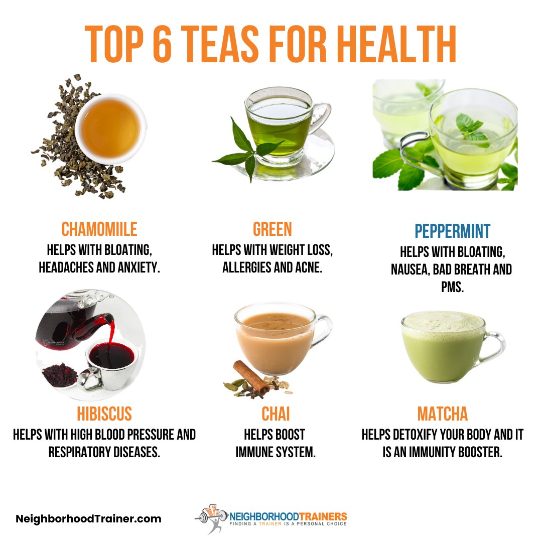 NghbrhdTrainers's tweet image. What's your favorite tea? Do you drink
it for the #healthbenefits or pure enjoyment?

Looking to learn the #benefitsoftea and other
#nutritiontips? Contact a #nutritionist on
NeighborhoodTrainer.com today!