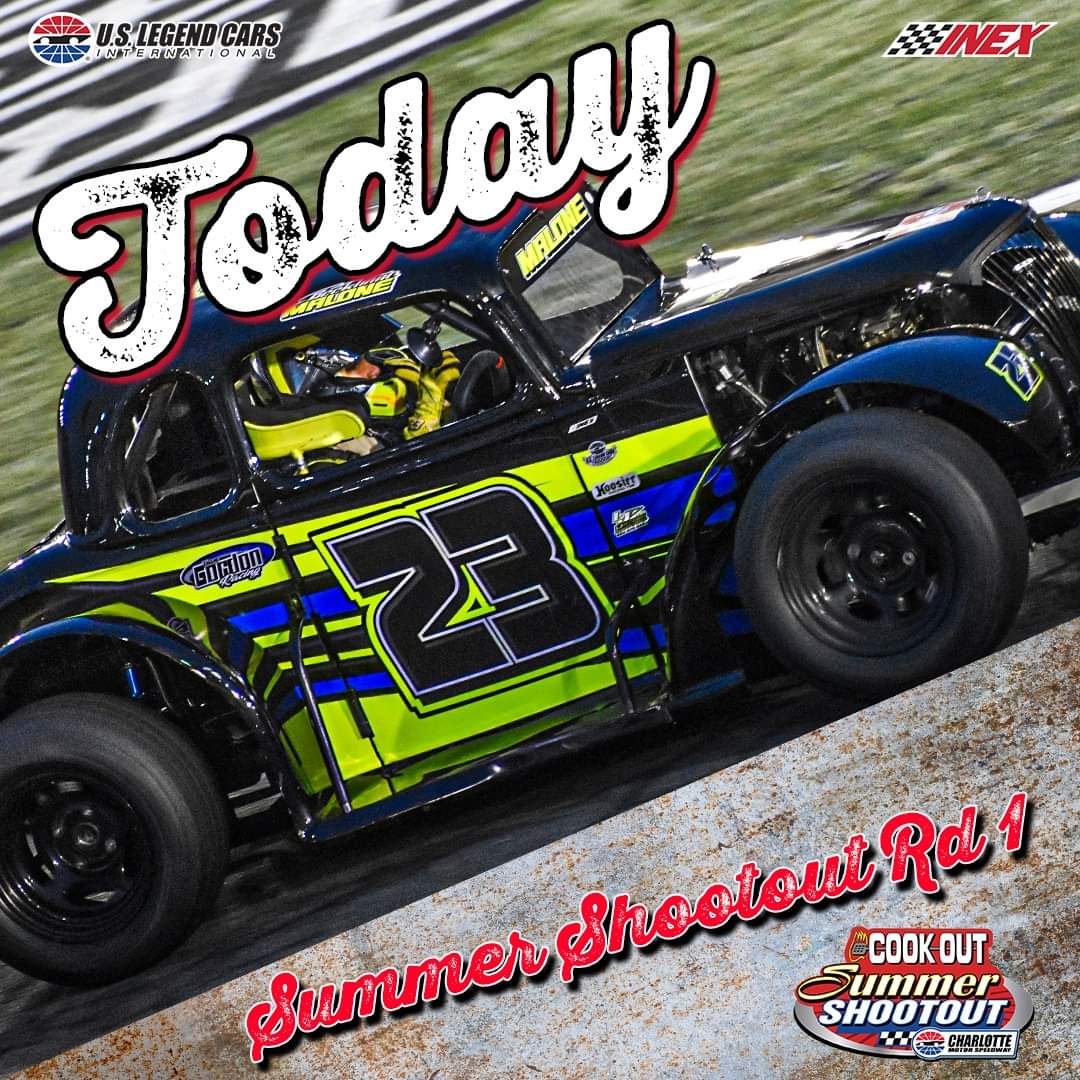 The Wait is OVER!!!

Tonight: Round 1 of the #CookOutSSO at @CLTMotorSpdwy for @USLegendCars 

Preferred Method of Viewing:  At Track:  $5 or FREE with a CookOut Cup

Solid Alternative:  @FloRacing 

#Postman68