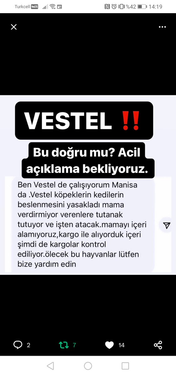 #vestelboykot
Size sığınan canlara firma olarak uygun ortam hazırlayıp, insanca yardım etseniz, eminim kazancınızdan bir şey kaybetmezsiniz, en azından bırakın yardım edenler etsinler, onların haklı çığlıklarına kulak verin!!!!!