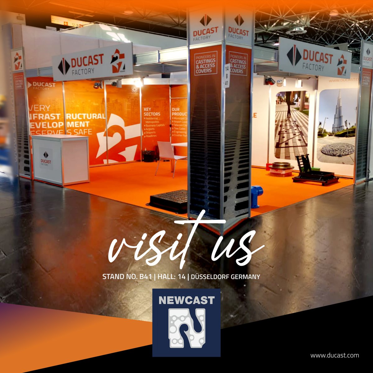 ducastfactory's tweet photo. The doors have opened to the 15th edition of the World's most important Foundry Trade Fair, NEWCAST - #GIFA  2023, Dusseldorf, Germany.
Visit DUCAST, DUBAI, stand No: B41, Hall 14.
#GIFA
#NEWCAST
#DUSSELDORF
#GERMANY
#CASTING
#ACCESS
#MANHOLE
#CONSTRUCTION https://t.co/IXZbvCuk1W