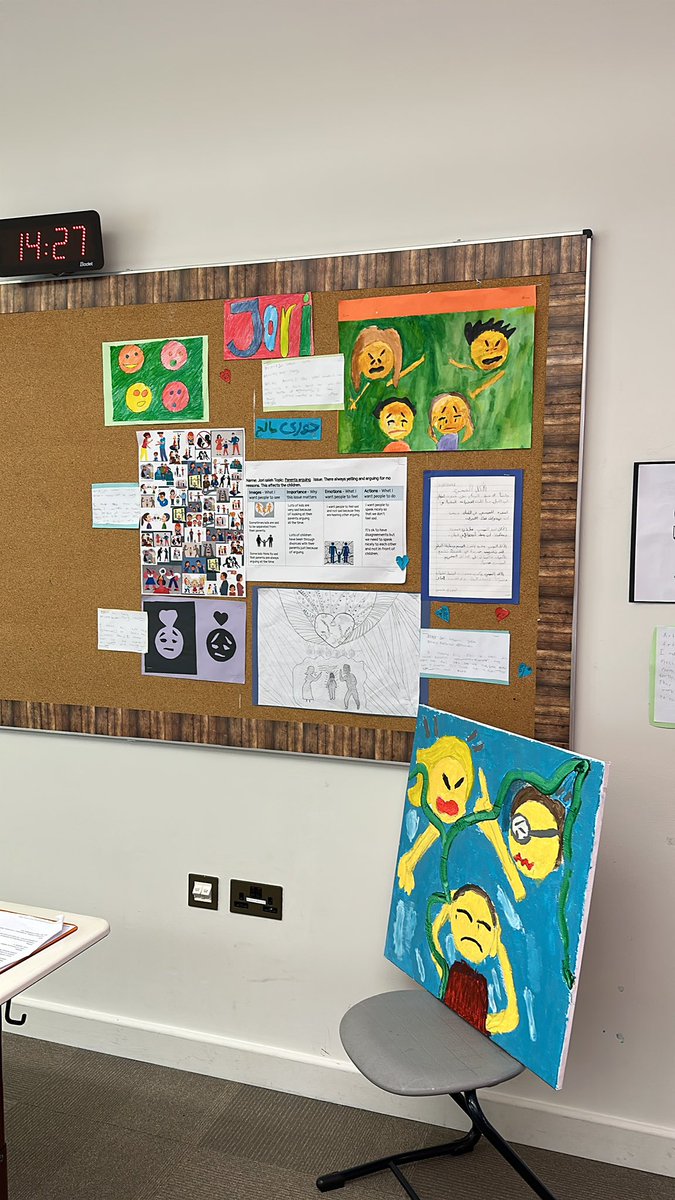 jucas34's tweet photo. My students are ready for student led conferences!!! They made an art exhibition about an issue of their choice. #pyp #artwork https://t.co/t7B9KzaxtI