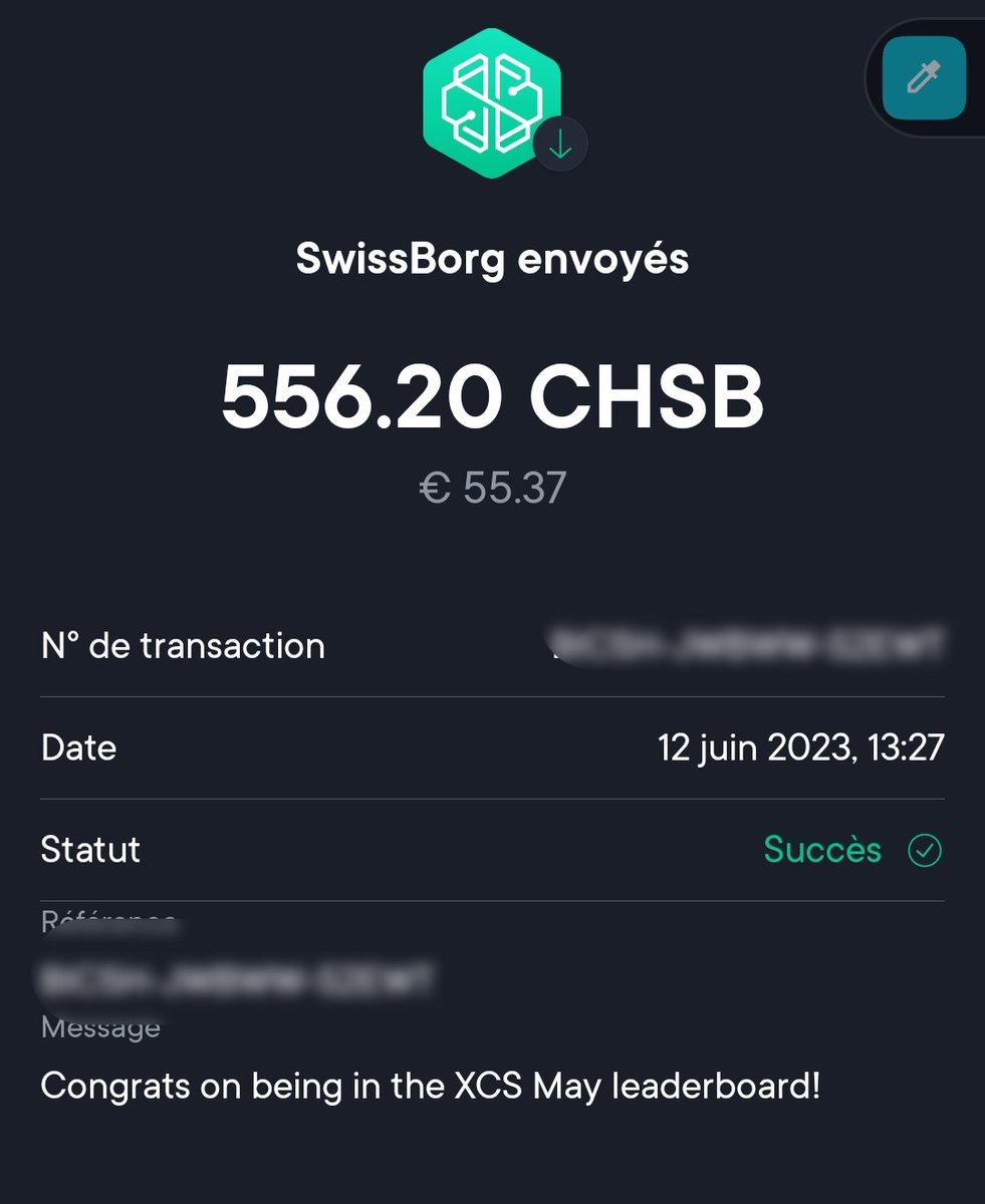 sls_g's tweet image. 🥳 Mon tout premier #Giveaway  en $CHSB pour le #XCS ! Merci la team c&apos;était une chouette aventure.  Pas encore sur #SwissBorg  ? Jusqu&apos;à 100€ de bonus pour 50€ de dépôt avec ce lien 🎁bit.ly/3N92Z88
Teste donc, #Crypto fam