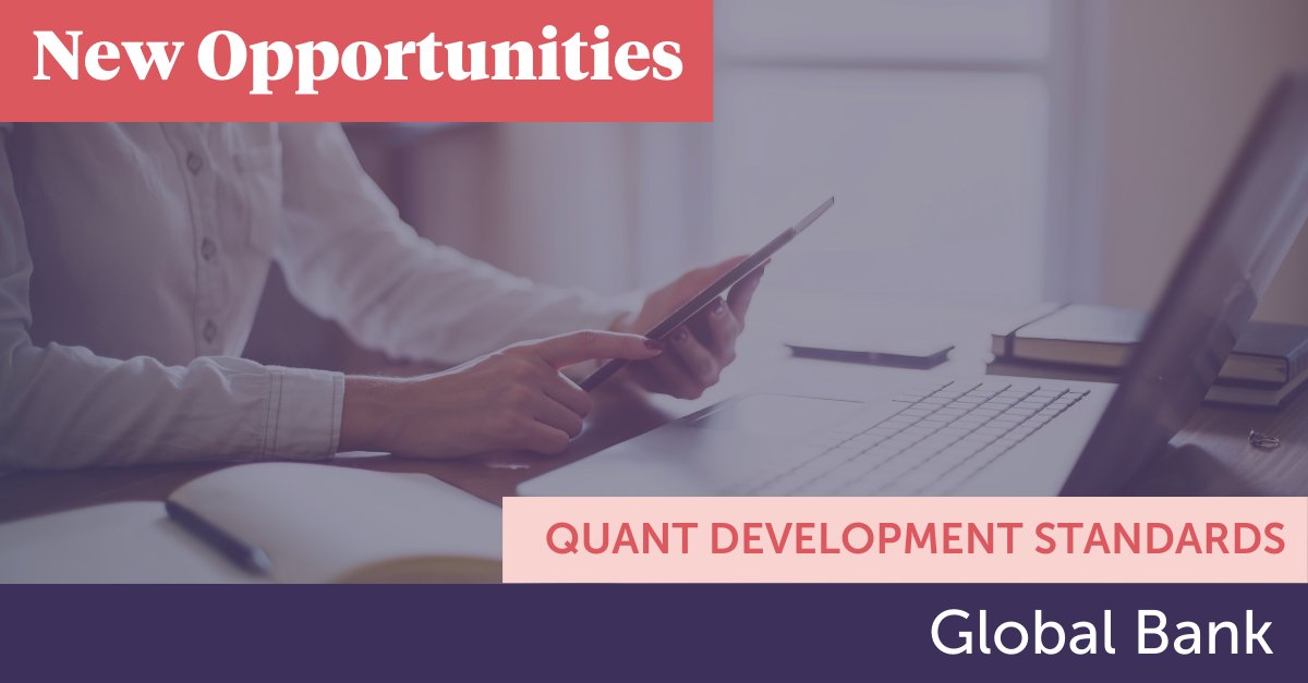 TheReturnHub's tweet photo. NEW OPPORTUNITY: #Quant Development Standards, Global Bank, UK Flexible Location, Hybrid/#FlexibleWorking

Work alongside the asset class quant teams and provide the support and tooling to ensure they’re as efficient as possible.

More at: https://t.co/Z64ruHpwJq

#WomenInBanking https://t.co/NCbaVwL5UH