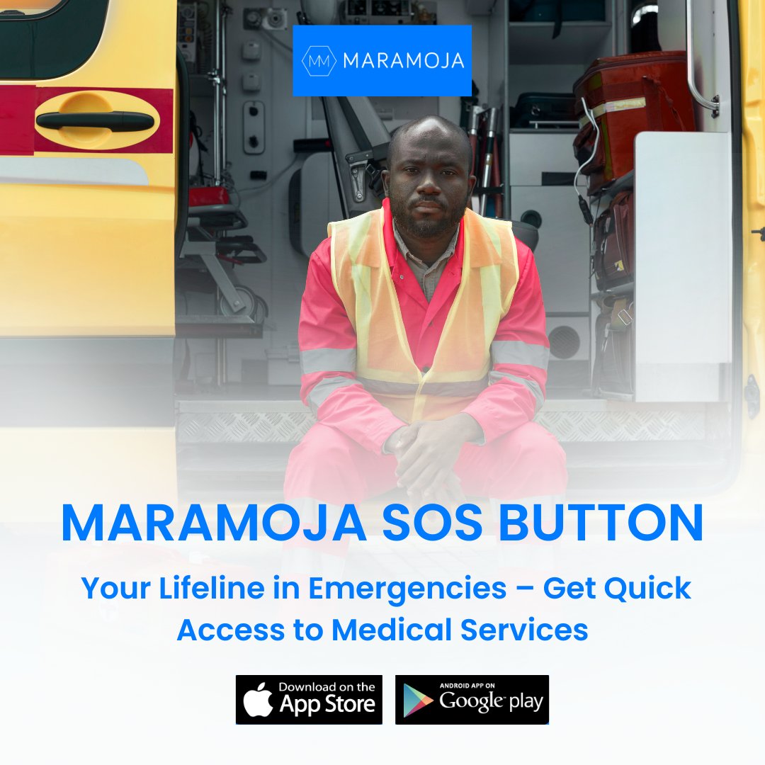MM_Nrb's tweet photo. Your safety matters! 🚑📷 With MARAMOJA's SOS button, get immediate access to emergency medical services. In partnership with https://t.co/CBZpRntGwA, we're here to help when you need it most. Download the app and stay protected! #MARAMOJA #SafetyFirst #EmergencyServices https://t.co/sFIB2sCxYE