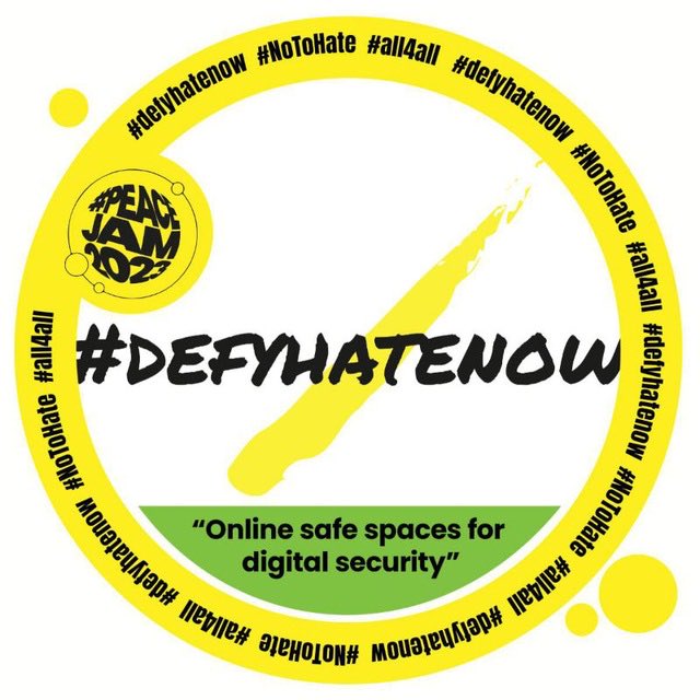#PeaceJam2023 is coming soon. June 18 is the date. We have joined @defyhatenow to contribute to a #HateFreeCameroon. Stay tune we will share the link to the virtual event.