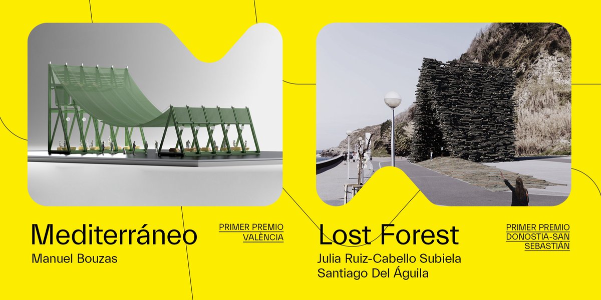 ¡Atención❗️

Ya conocemos el fallo del jurado de #TACFestival23 para el diseño de los pabellones temporales de València y Donostia-San Sebastián.

Dos proyectos que dan respuesta a los desafíos a los que se enfrenta el entorno urbano en tiempos de emergencia climática.
