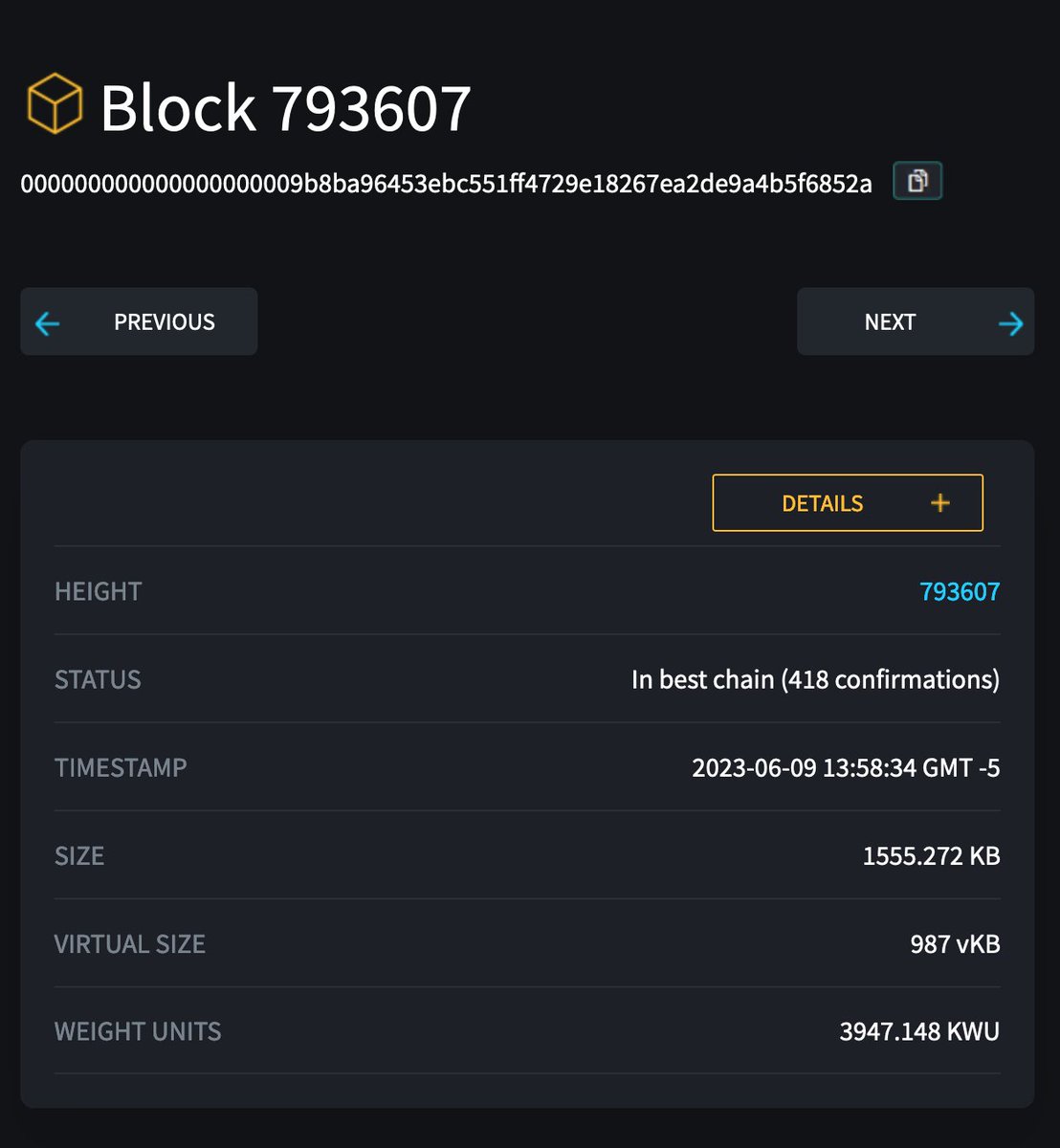 BitcoinMagazine's tweet photo. A solo #Bitcoin miner with only 17TH won a block reward worth 6.25 $BTC (over $160,000).

They beat once-in-a-lifetime odds 🤯 https://t.co/CVT8B91TbE
