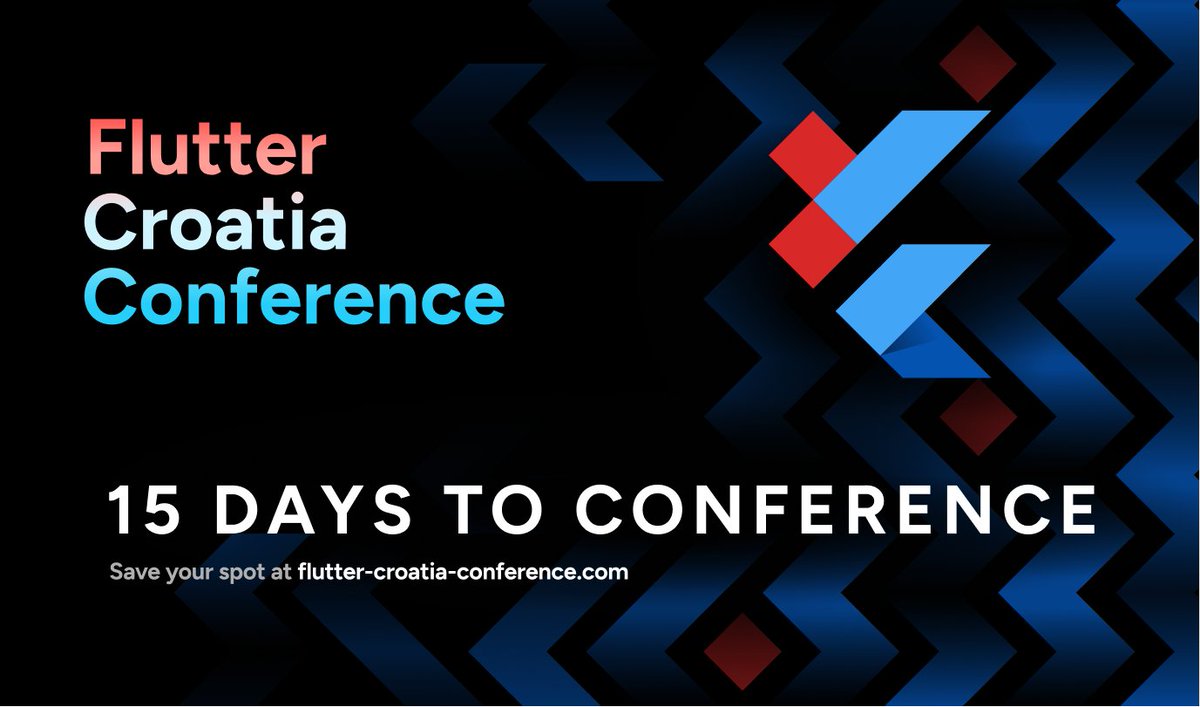 Flutter Croatia (@fluttercroatia) on Twitter photo Only 15 days left to save your FREE spot at the biggest #Flutter conference in the region! π
See more details and register at the official Flutter Croatia Conference website: flutter-croatia-conference.com/#/
Powered by <a href="/algebra_uni/">Algebra</a>, Dream, <a href="/gdgzagreb/">Google Developer Group (GDG) Zagreb</a>, <a href="/infinum/">Infinum</a> πͺ
<a href="/FlutterDev/">Flutter</a> <a href="/nlycskn/">Nilay Coskun</a> Only 15 days left to save your FREE spot at the biggest #Flutter conference in the region! π
See more details and register at the official Flutter Croatia Conference website: flutter-croatia-conference.com/#/
Powered by <a href="/algebra_uni/">Algebra</a>, Dream, <a href="/gdgzagreb/">Google Developer Group (GDG) Zagreb</a>, <a href="/infinum/">Infinum</a> πͺ
<a href="/FlutterDev/">Flutter</a> <a href="/nlycskn/">Nilay Coskun</a>
