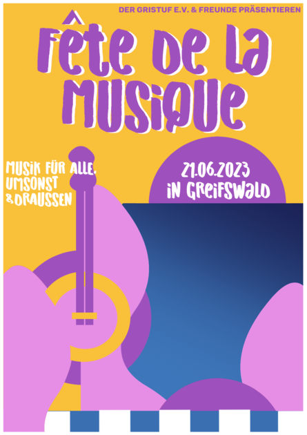 Nächste Woche ist wieder die Fête De La Musique in Greifswald. Am 21.06. gibt es Musik umsonst und draußen! Von Live-Musik über Aufgelege bis Kinderfest - hier ist für Alle etwas dabei: fete-greifswald.de/programm #fetedelamusique2023 #greifswald 
#FeteDeLaMusique