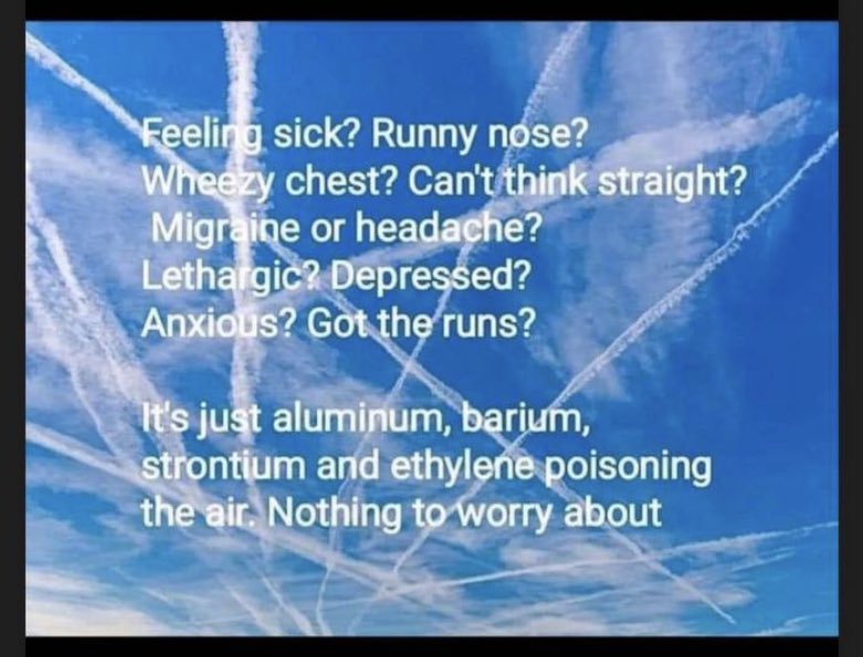 CarryOnMargate's tweet image. Don’t look up #climatescam #climatechangehoax #netzeroscam manufacturing the weather for decades….. remember when clouds were clouds ….and the sky was clear and azure … nah me neither ….#cloudseeding #GeoEngineering