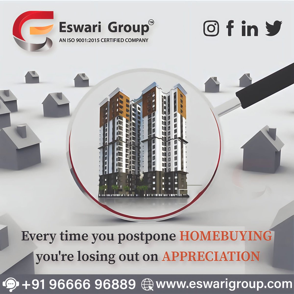 eswari_group's tweet photo. Don't miss the advantage by #postponing #homebuying. Buy #ESWARIGROUP now and enjoy price appreciation. For details call us now!
Phone: 9666696889
Website:https://t.co/l5MHttk4yV
#BudgetFlatsforsaleinVisakhapatnam #BudgetFlatsforsale #budgetHousesinVisakhapatnam #BudgetFlats https://t.co/RM0MlayWtL