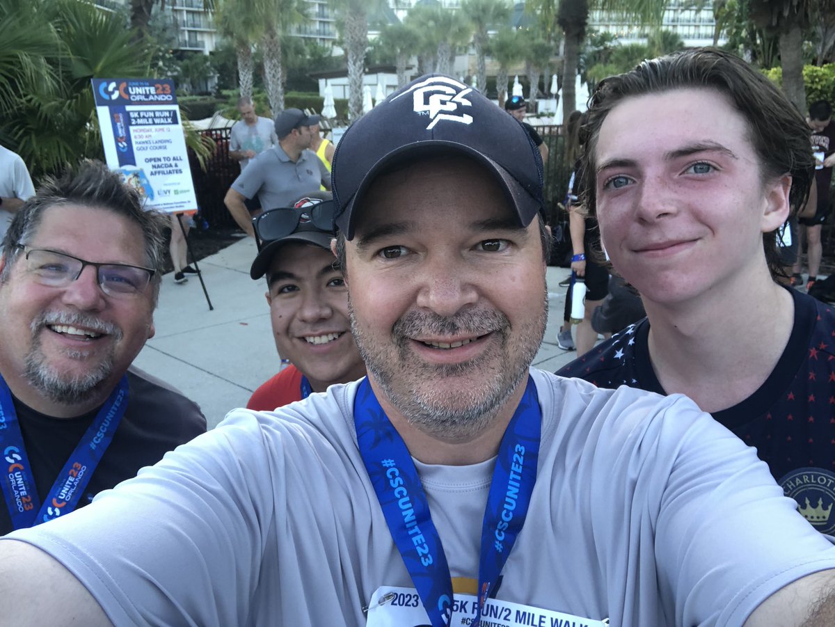 ConfCarolinas's tweet image. Conference Carolinas was represented at the #CSCUNITE23 5K/2-mile walk community service project by Associate Commissioner Brian Hand and his son, Alex, and Jim Stephan and Tony Venegas of @abbeyathletics. The event helped raise money for the local community!
#LeadingTheWay