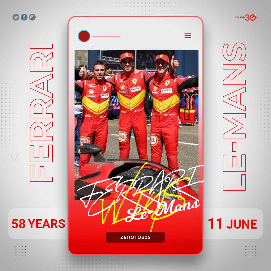 FERRARI WINS THE 24 HOURS OF LE MANS its first since 1965.
#FerrariWinsLeMans #LeMansChampions #FerrariDominates #24HoursofLeMans #FerrariRacing #WTCFinals  #JrNTR  #ViratKohli  #MotorsportVictory #EnduranceRacing #LeMansLegends #FerrariPower #WinnersCircle #RacingGlory