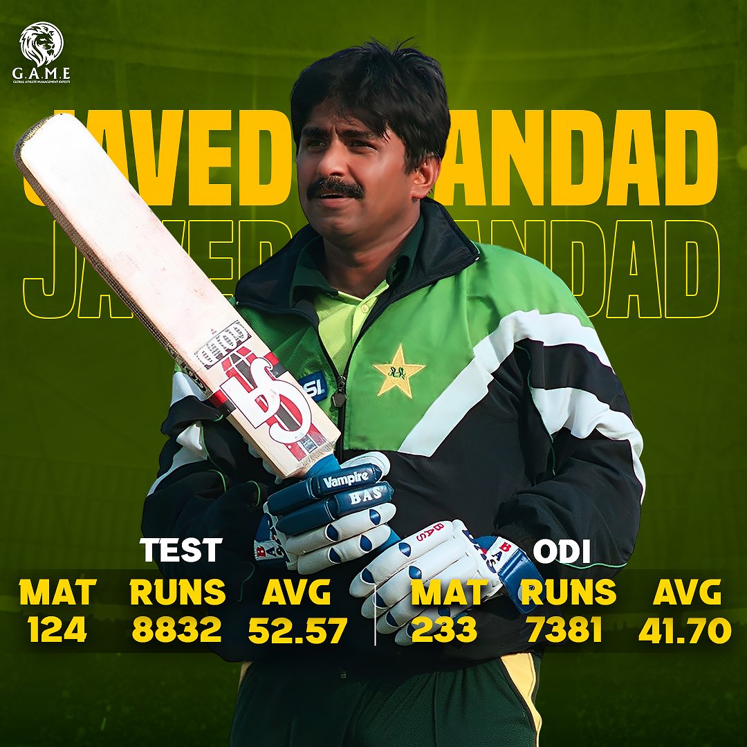 #OnThisDay Happy Birthday to one the Greatest batters in the history of Cricket @JavedMiandadpk 🇵🇰👏🏼

#IamGAME #JavedMiandad #PrideofPakistan #Legend #CricketTwitter