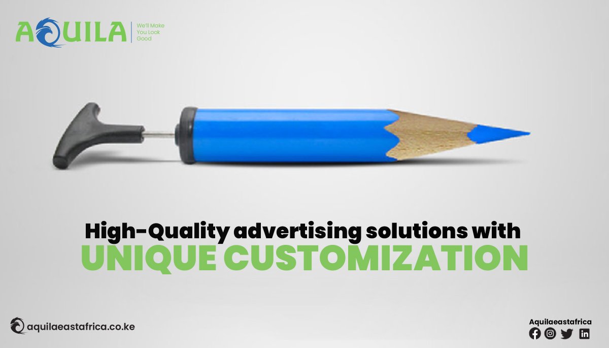 AquilaEA's tweet image. Looking for top-notch advertising solutions? Look no further! Our high-quality options with unique customization will take your campaigns to the next level. Don&apos;t settle for average, stand out from the crowd. #AdvertisingSolutions #Customization #QualityMatters