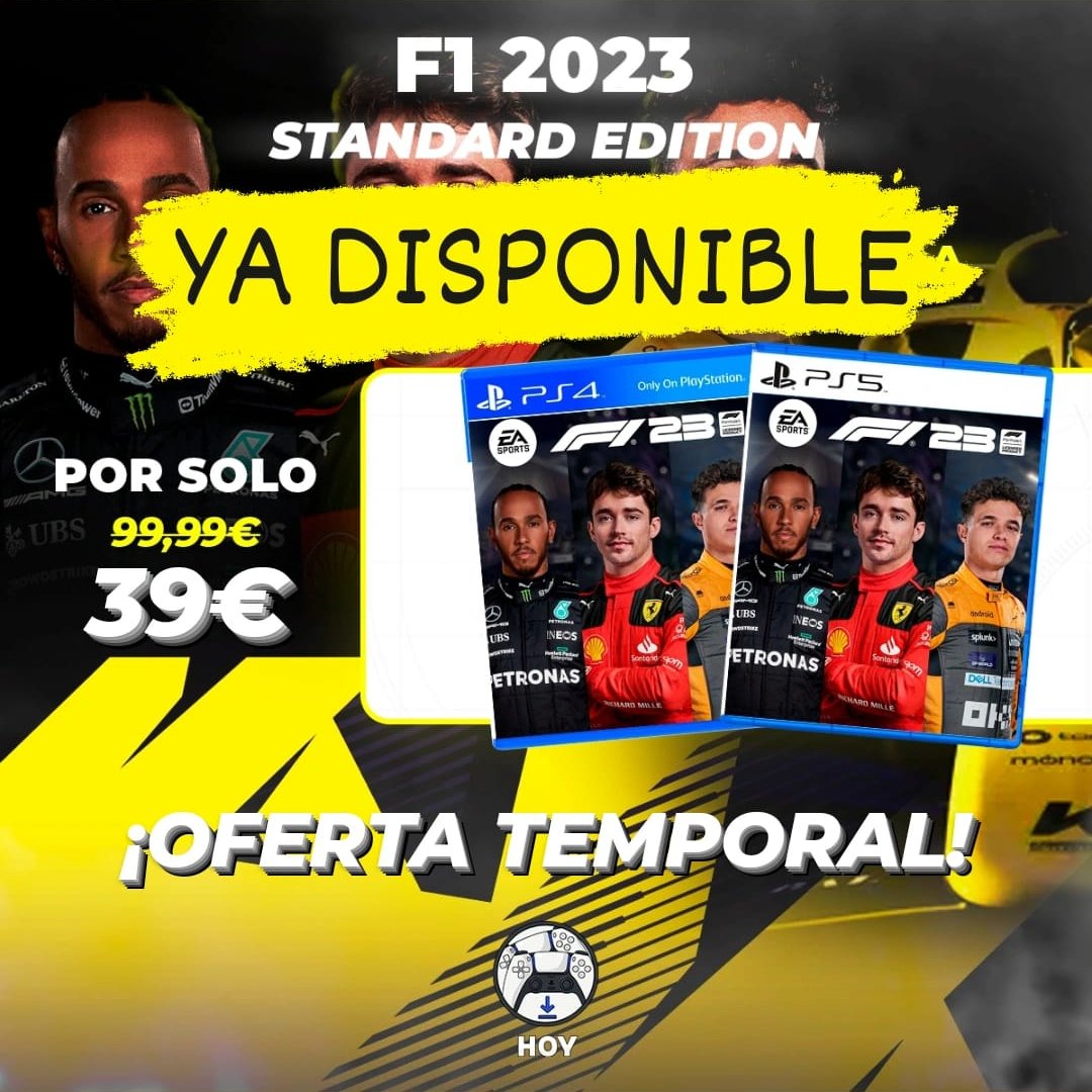 LotienesHOY's tweet image. ¡¡ATENCIÓN!! 🚨🚨🚨
Hemos conseguido más unidades de F1 2023 al mejor precio 🎉

Juego completo🎮 PS4 o PS5
En Castellano 🇪🇸
Oficial y con garantía ✅
Entrega INMEDIATA 🕊️

Preguntas o pedidos por Mensaje 📩

¡DATE PRISA! Las anteriores volaron en pocas horas 🕊️

#F123 #f12023
