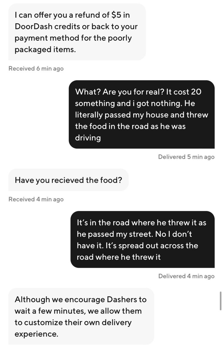 Doordash support is insane