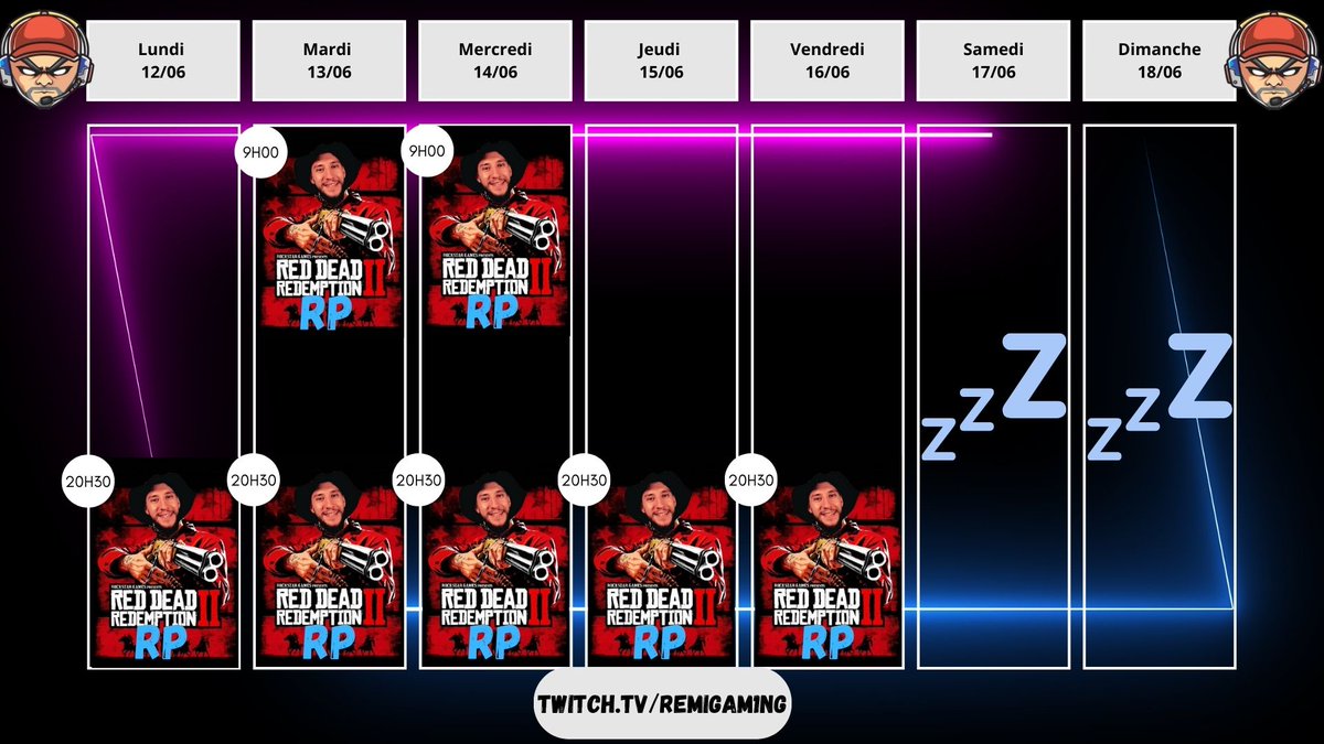 RemiGam1ng's tweet photo. Voici la prog de la semaine 😁
Soyez au rendez vous !

https://t.co/t2UZdzd4Vy https://t.co/aakrCrjSTY