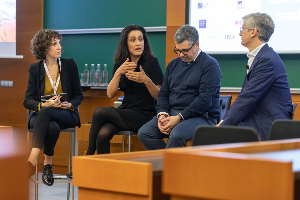 INSEAD_Hoffmann's tweet photo. Thrilled to have had the privilege to co-organize the very first #BS4CL Climate Leadership Research Conference at @iesebschool on June 1 & 2 on behalf of @INSEAD. Read about our collective mission to combat climate change in this @PoetsAndQuants article: https://t.co/NDYFcEsOJ4 https://t.co/hF4mHXRXV4