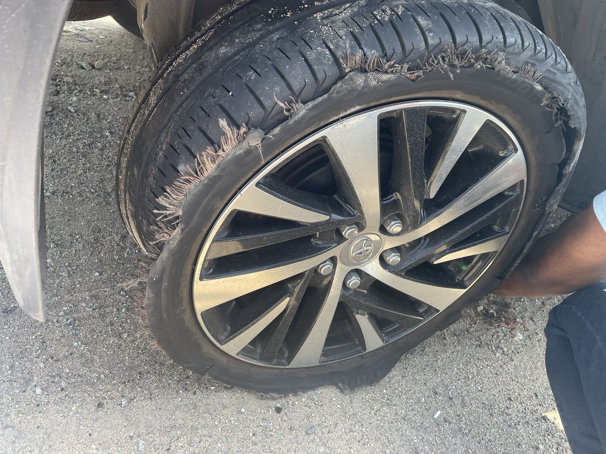 ganeshrajmohan's tweet image. @ToyotaInnova_in With huge confidence ended up buying Crysta only to have a tyre blast while travelling in double digit speed. Lucky to be tweeting today. The vehicle is only 9 months old and self driven. This happened in Bangalore to Chennai highway.