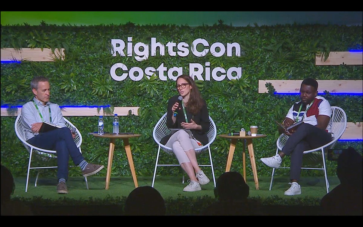 #ICYMI: Look back at our @rightscon session with @davidakaye, @Foxglovelegal's Rosa Curling, and ARTICLE 19's Chantal Joris + @MuthuriKathure as they discuss Strategic litigation against online platforms. rightscon.summit.tc/t/rightscon-co…