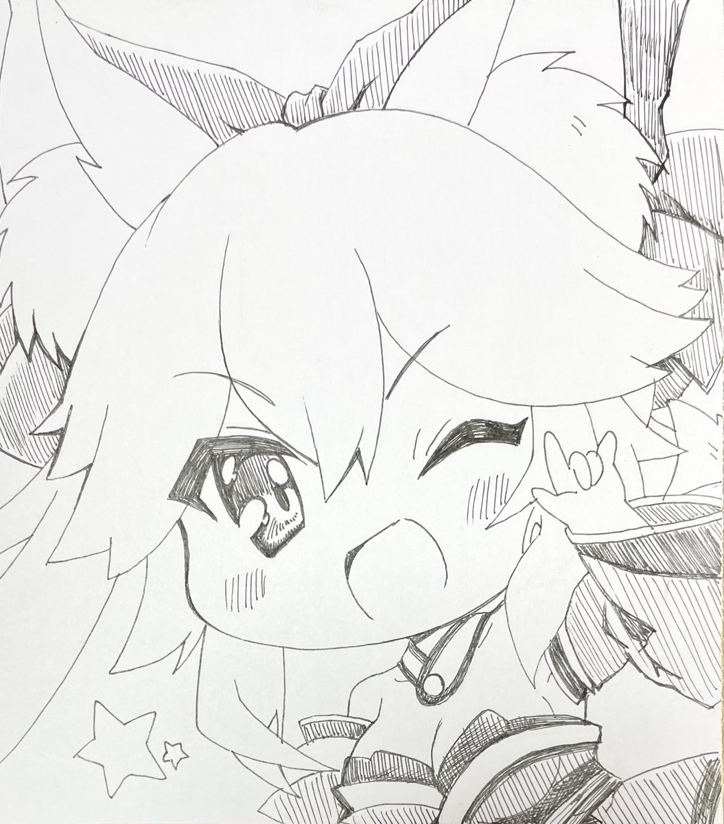 今日のアナログイラスト207日目はFGOの玉藻の前です✨🦊✨