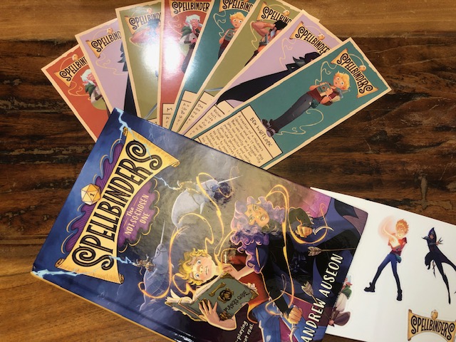 Thanks to @andrewauseon for gifting us the  Spellbinders-The Not-So-Chosen One! We were so exited to receive it! Even though the library is closed for the year-one of our students will still get to read it before school ends. #authorssupportingschools #elementaryschoollibraries