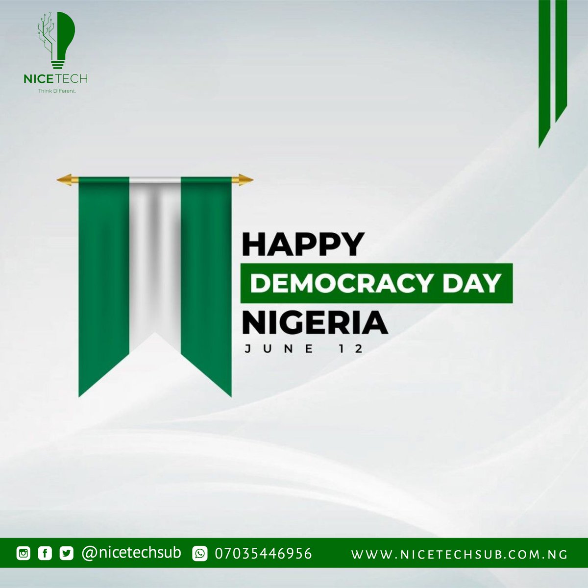 henryasha007's tweet photo. Today, we celebrate the hard-won gains of democracy and the sacrifices of those who fought for it. Let us recommit ourselves to upholding the values of democracy and working together to build a better future for all Nigerians.
#NiceTech
#DemocracyDayNG #June12 https://t.co/3Qd666nw5Z