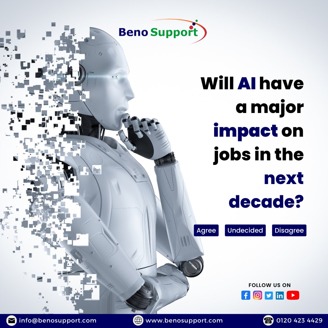 The Rise of AI in Staffing Services: Reducing Prejudices, Extending Reach, and Providing Extraordinary Talent.

Visit: bit.ly/43Xda5p

#BenoSupport #BenoStaffing #FutureOfWork #AIinJobMarket #ImpactofAI #JobMarketTrends #AIAdvancements #AutomationImpact