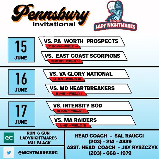 So excited for our first tournament of the summer this week! LETS GO 🔥<a href="/NightmaresRG/">RG Lady Nightmares</a> <a href="/NightmaresNew/">New York Lady Nightmares</a> <a href="/CoastRecruits/">Coast 2 Coast Recruits</a> <a href="/IHartFastpitch/">I❤️Fastpitch</a> <a href="/D1Uncommitted/">Anthony Edwards</a>