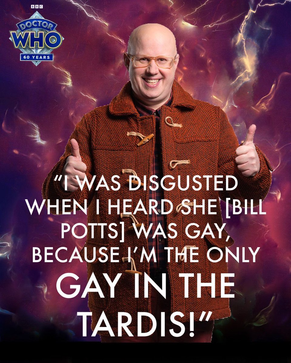 SalamiSandwich4's tweet photo. A quote to celebrate 60 years of Doctor Who - Matt Lucas #60thCountdown (55/60) https://t.co/L36L0VGMTB