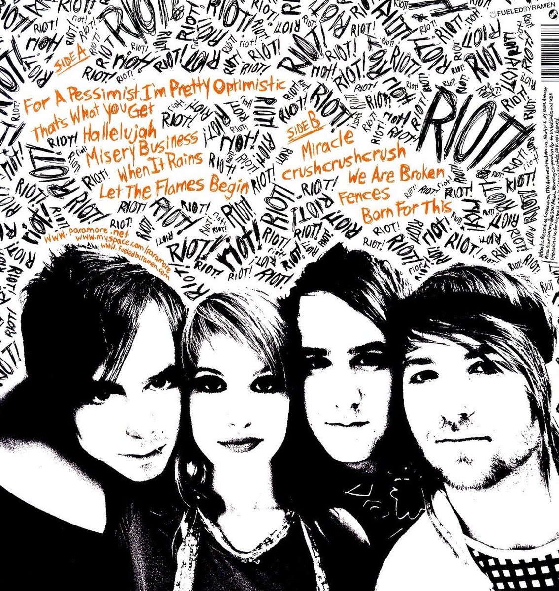 YELYAHG00N's tweet image. sixteen years ago today, paramore released their sophomore album ‘Riot!’ (2007)