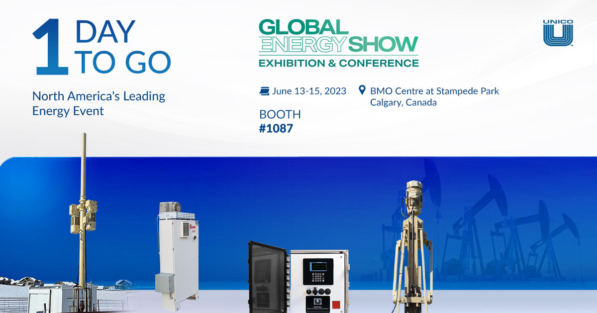Don't miss Unico at the Global Energy Show in Canada! Discover our latest offerings, including the advanced Unico LRP® system, CRP® systems, RPC Pump Off Controllers, and VSD systems.

→ Join us at booth #1087!

@energy_show

#GlobalEnergyShow #Innovation #Networking #GES2023
