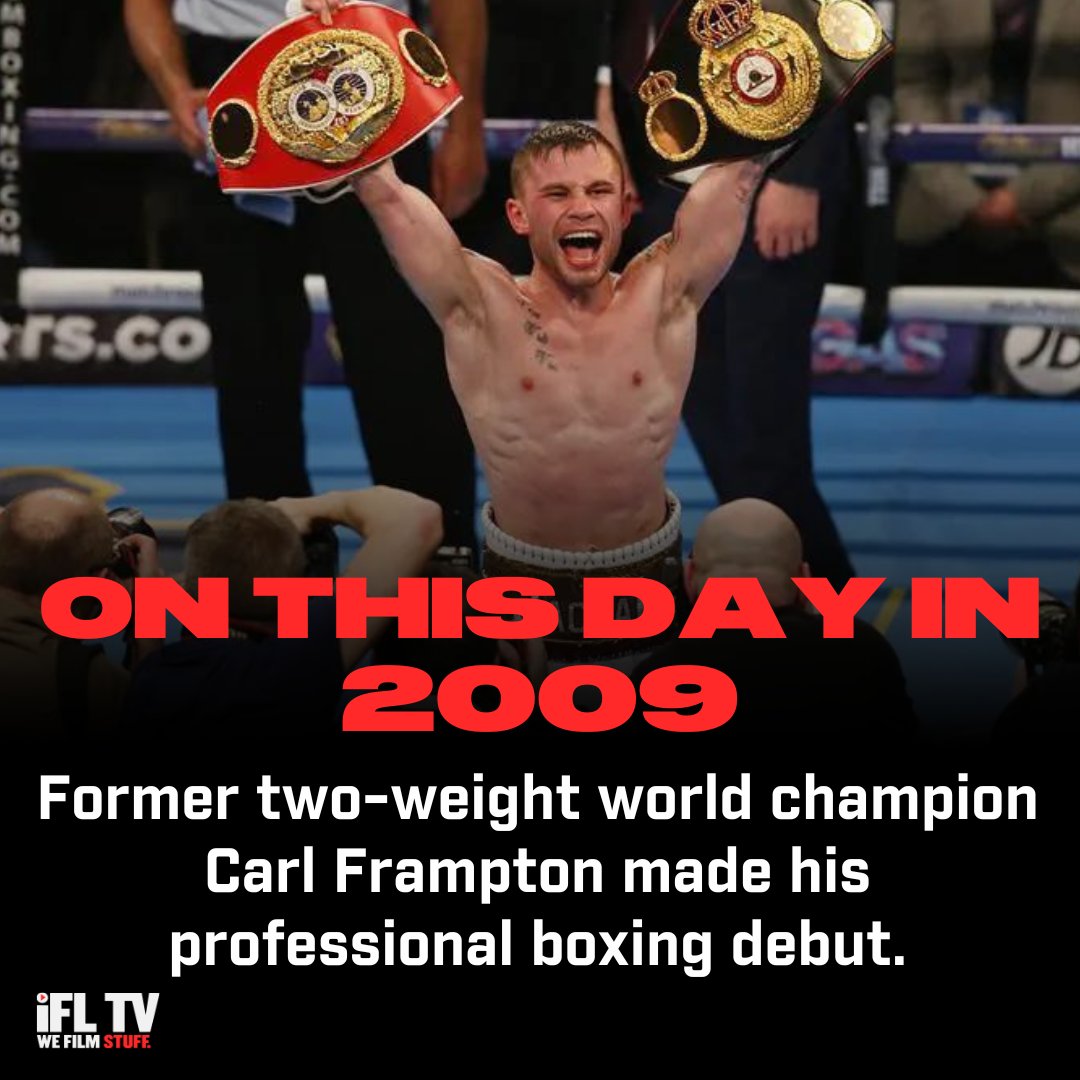 🗓 ON THIS DAY in 2009...

@RealCFrampton made his professional debut in Liverpool 🥊

A career spanning over 12 years including three world titles at two different weights, a career that dreams are made of 👏🏼

#CarlFrampton | #BoxingFans | #BoxingWorld