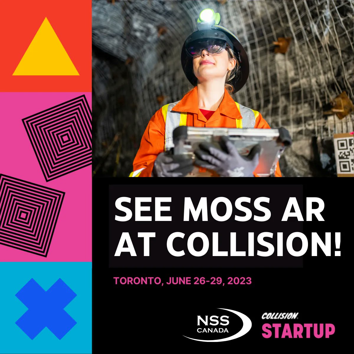 nsscanadainc's tweet photo. #NSSCanada is so excited to be part of #CollisionConf, one of the biggest #tech conferences in the world!
Stop by our stand on the event floor to say hi and find out all about our #MOSS AR technology.
Learn more about #MOSSAR here: https://t.co/fJvXJr5u1t https://t.co/Qk53eqrUeH